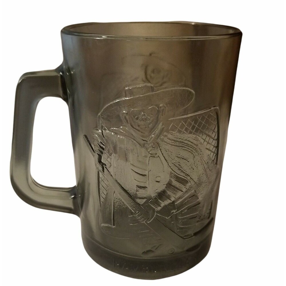 McDonald's Hamburglar Mug Glass Tumbler Cup Playing Hockey Vintage